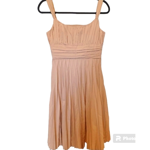 Dresses & Skirts - Anne Klein pleated cocktail dress size 2p color tan